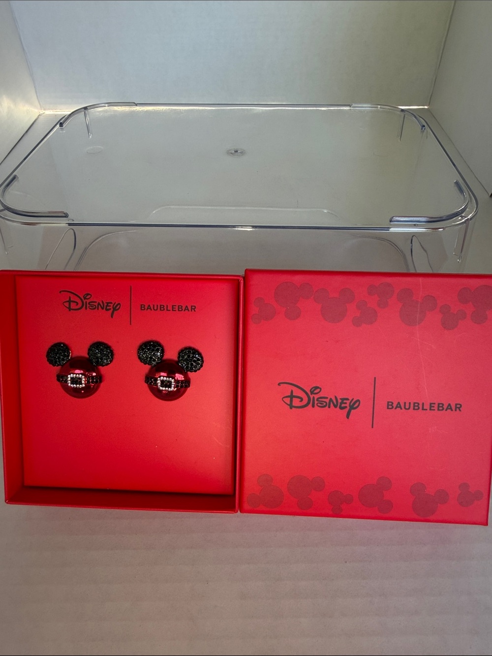 BaubleBar Kids Red and Black Mickey Mouse Stud Earrings NIB - Picture 3 of 3